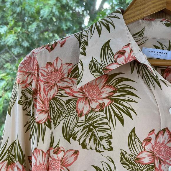 Equipment Women's Quinne Blouse In Sunkissed Multi 100% Silk Size S - Picture 4 of 7